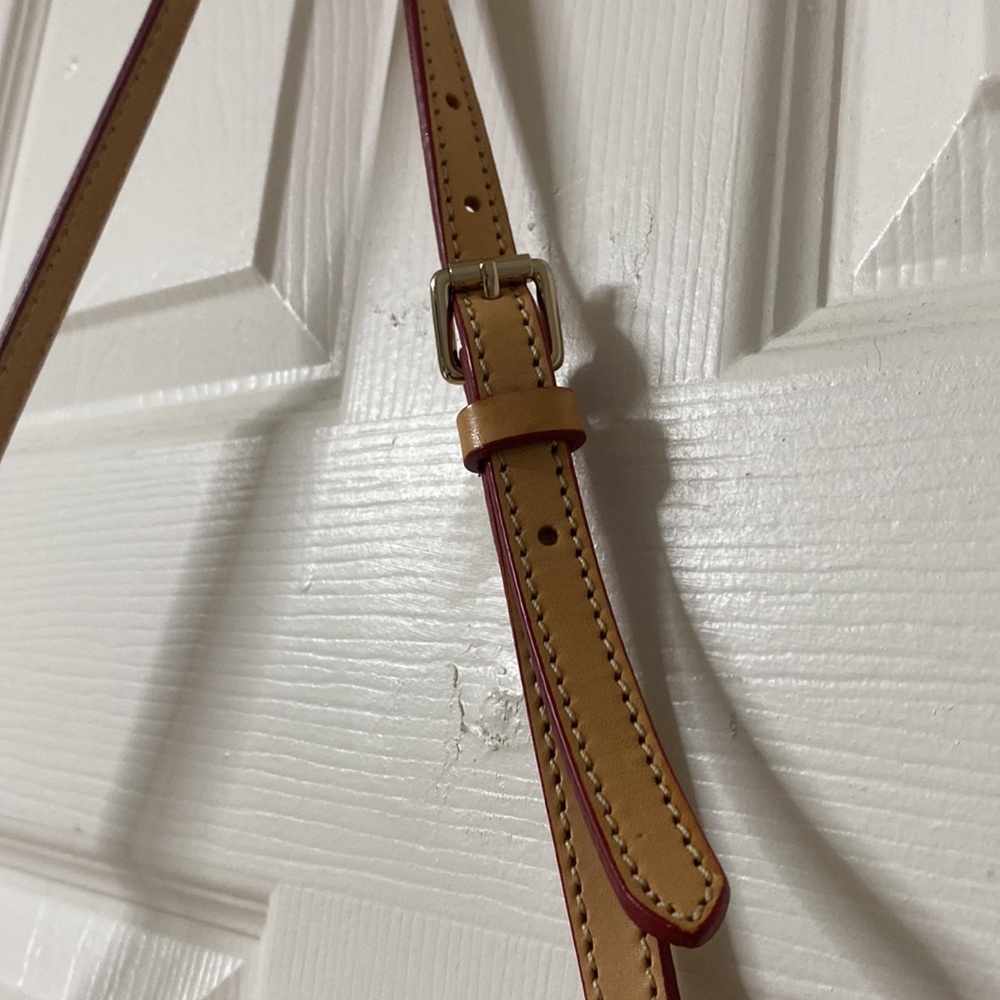 Dooney and Bourke White Dillen Double Pocket Peddle Leather Satchel Vintage - Picture 8 of 14
